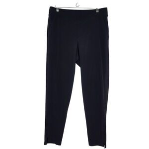 Athleta Brooklyn Ankle Pant Black 10 Tall Tapered Lightweight Microfiber 198671